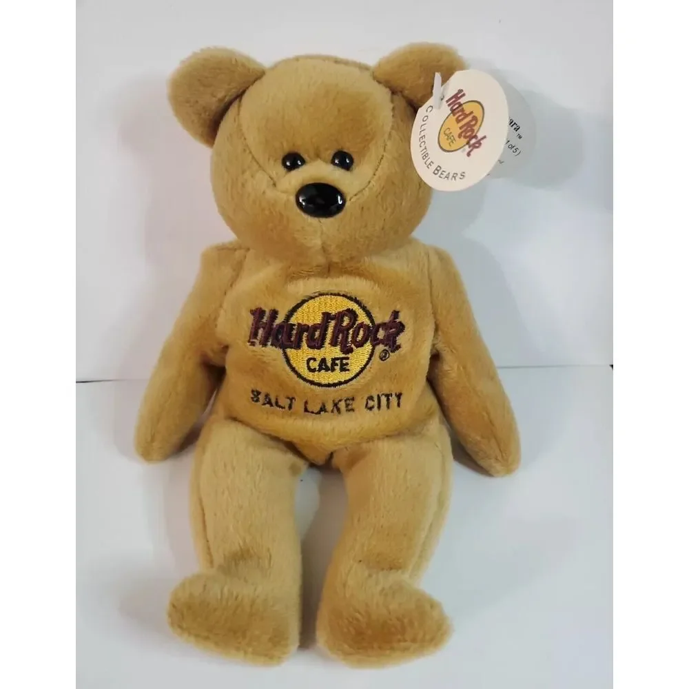 Hard Rock Cafe Plush Bear Bean Bag Salt Lake City Beanie Souvenir
